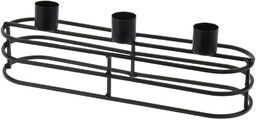 Świecznik metalowy czarny na 3 świeczki 29,5x8,5x9,5 cm