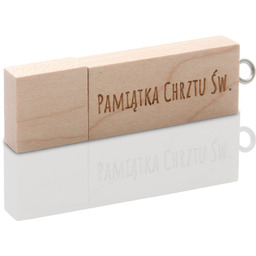Drewniany pendrive Pamiątka Chrztu (16GB)
