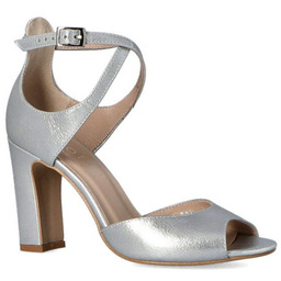 Sandałki na słupku - KOTYL 5915 SREBRNE