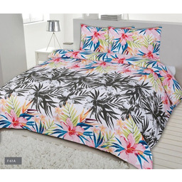 Pościel flanelowa 160x200 F-61A liście palmy
