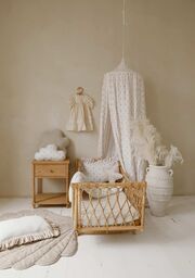 Muślinowy baldachim nad łóżeczko "Boho flowers"