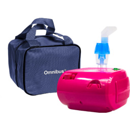 Inhalator nebulizator OMNIBUS BR-CN116 praca ciągła, różowy