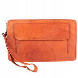 Saszetka do ręki skóra naturalna j. brązowy 1265-BS