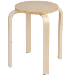Taboret YTS - drewniany stołek w stylu skandynawskim,