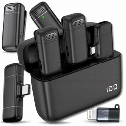 Zestaw 2 Mikrofonów Mikrofon Bezprzewodowy Krawatowy Do Usb-c