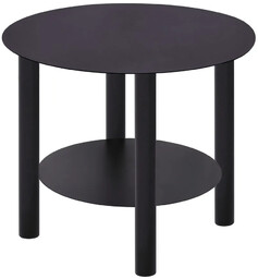 Edinos Czarny metalowy stolik kawowy w stylu loft