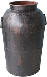 Romimex Czarny metalowy wazon 50 x 78 x