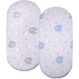 PEKITAS Opakowanie 2 prześcieradło z gumką 75 x