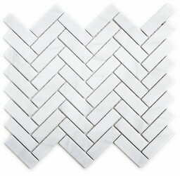Mozaika ceramiczna Biała Prostokąt Matowa 31,8 27,1x0,65 cm