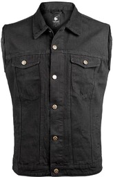 kamizelka DENIM VEST black jeansowa-XL