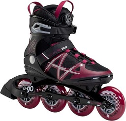 K2 Skate Damskie łyżworolki ALEXIS 90 BOA, czarne_burgundowe,