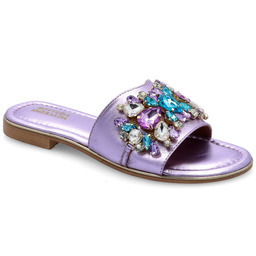 Eleganckie klapki ze skóry - BOTTEGA SMERALDA 215WLD