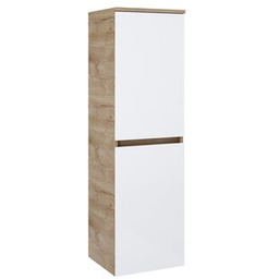 Szafka łazienkowa półsłupek biało-brązowa 120 cm Elita
