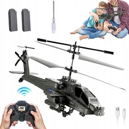 Helikopter Wojskowej Śmigłowiec Zdalnie Sterowany Led Akumulator Pilot