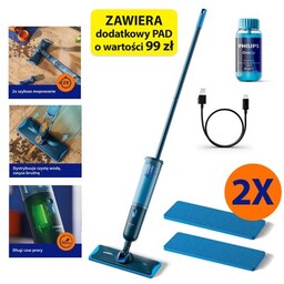 PHILIPS Mop elektryczny OneUp XV3101/11 czas pracy