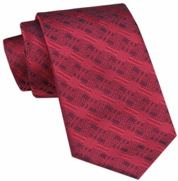 Elegancki Krawat Męski Angelo di Monti - Czerwony