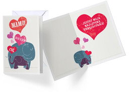 Kartka na Dzień Matki Słoniki - 1 szt.