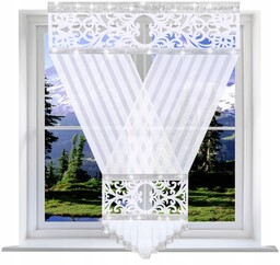 Firana Gotowa Ażur Panel 160x120 Cyrkonie Firany Woal