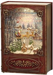 Konstsmide LED Snow Globe Christmas Book Mikołaj
