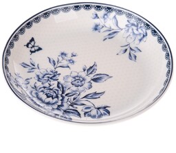 Porcelanowy talerz głęboki Blue Rose, 14,5 cm