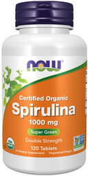 Now Foods Spirulina 1000 mg, 120 tabletek wegańskich