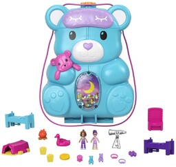 Polly Pocket, zestaw, kompaktowa torebka, Miś