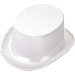 Widmann 09781 - Cylinder galowy, biały, dżentelman, kapelusz,