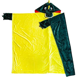 Soleil d Ocre, koc polarowy, poliester, zielony, 110