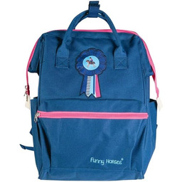HKM Funny Horses plecak dżinsowy niebieski One Size