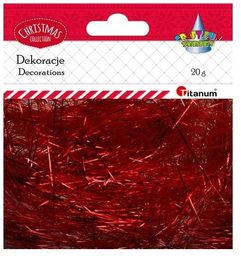 Włosy anielskie 20g czerwone Titanum Christmas 389728