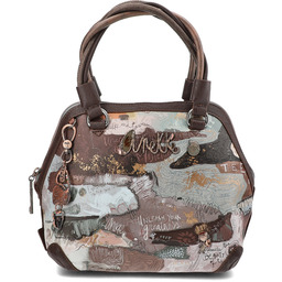 Anekke Brązowy Elegancki Kuferek Damski