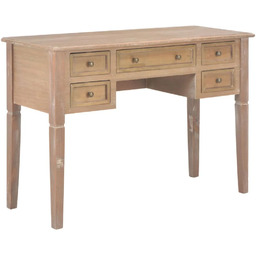 Elior Brązowe minimalistyczne biurko do gabinetu N2-A47