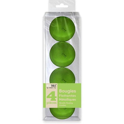 ZIELONE PŁYWANE ŚWIECE METALOWE