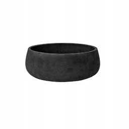 niska czarna doniczka misa Eileen 29/11 na kaktusy
