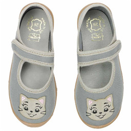 Kapcie dziecięce KOTEK rzepy wkładka skórzana polskie RAWEKS