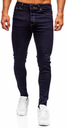 Granatowe spodnie jeansowe męskie slim fit Denley 5313