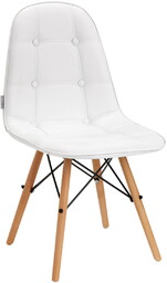 4Rico Krzesło skandynawskie QS-185 eco skóra białe