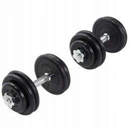 2x15kg Hantle regulowane gumowane 30 mm