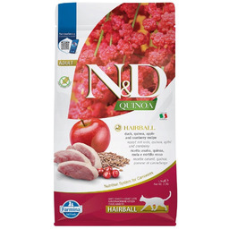 FARMINA N&D Quinoa Cat Hairball Duck, apple, cranberry