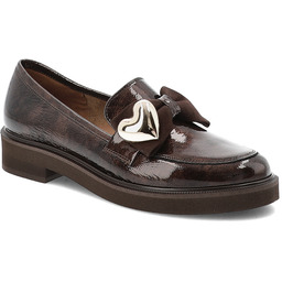 Armodo Brązowe Półbuty Lakierowane Obuwie Damskie