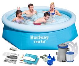 Basen ogrodowy rozporowy, zestaw 9w1, Bestway, 244x66 cm