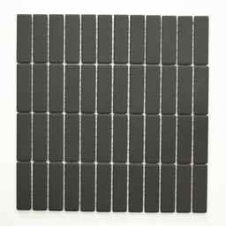 Mozaika gresowa Czarna Prostokąt Matowa 29,7x29x0,65 cm