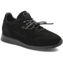 Chebello Czarne Sneakersy Skórzane Obuwie Damskie