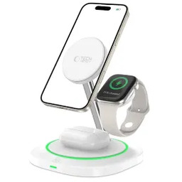 Tech-Protect QI15W-A46 3w1 MagSafe Biały Ładowarka indukcyjna