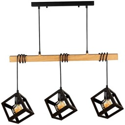 GOLDLUX Lampa sufitowa Sweden Wood 314581 Czarno-brązowy