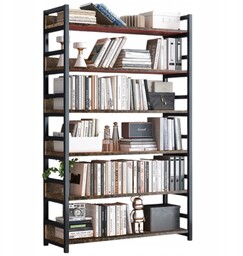 Industrialny Regał Stojący Rustykalny 6 Półek Drabinka