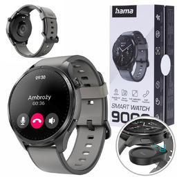 Hama Smartwatch 9000 AMOLED 1.43 czarno-szary GPS tętno