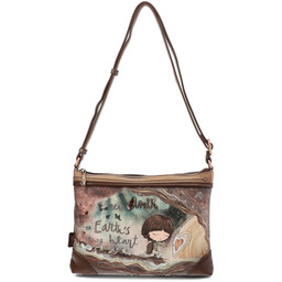 Anekke Brązowa Elegancka Torebka Damska Z Laleczką