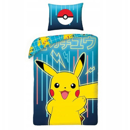 Pościel Bawełniana 160 X 200 CM Pokemon Pikachu