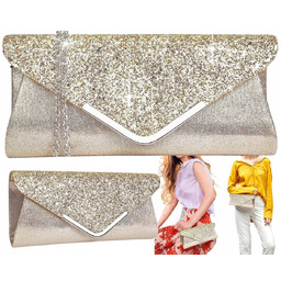 Kopertówka Torebka Wieczorowa Złota Wizytowa Mała